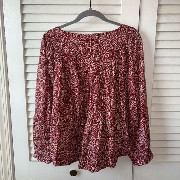 We The Free Pink Long Sleeve Blouse with Mandarin Collar - Picture 4 of 6